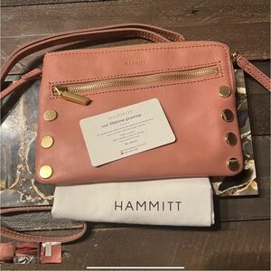 Hammitt Pink Crossbody Bag with Gold Details